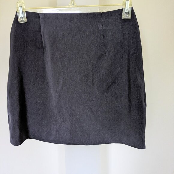 Satin Gray Mini Skirt - Picture 1 of 1